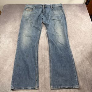 Diesel Zatiny Button Fly Jeans Men 40x33 Regular Bootcut Faded LightWash Vintage
